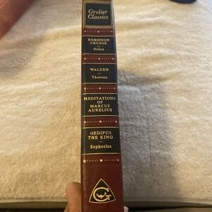 Grolier Classics Robinson Crusoe, Walden ,Marcus Aurelius, Oedipus the King 1956